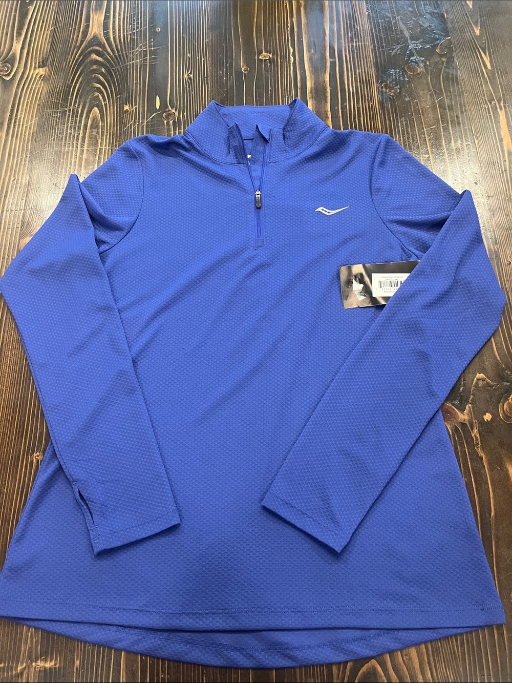 Women’s Large NWT Saucony Blue Quarter Zip